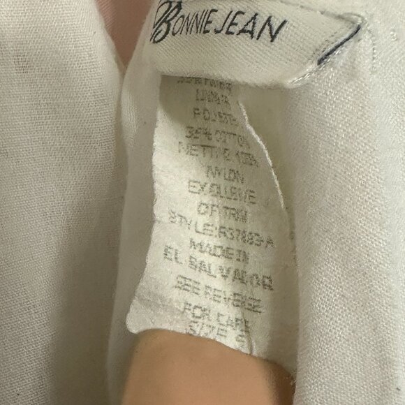 Vintage Bonnie Jean White Eyelet and Pink Satin Bow / Details Girls Size 5 - Picture 7 of 9